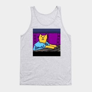 Music Producer Cat Tank Top